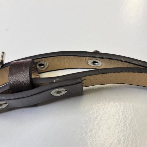 WOMENS Dark Brown Studded Long Belt - Picture 11 of 13
